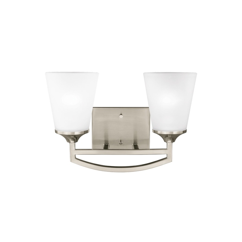 Generation Lighting 4424502-962 Hanford Two Light Wall / Bath, Brushed Nickel