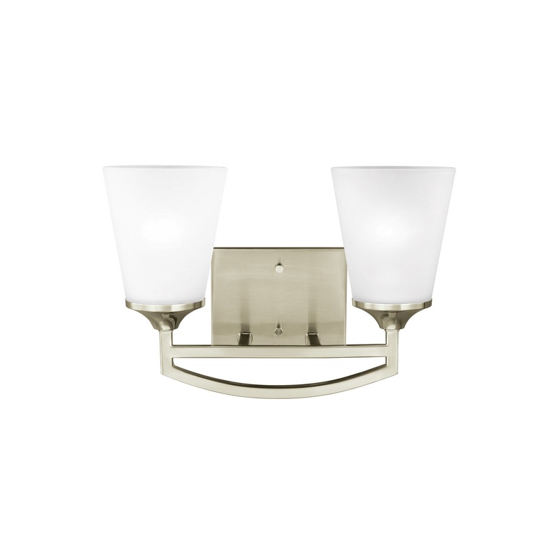 Generation Lighting 4424502EN3-962 Hanford Two Light Wall / Bath, Brushed Nickel