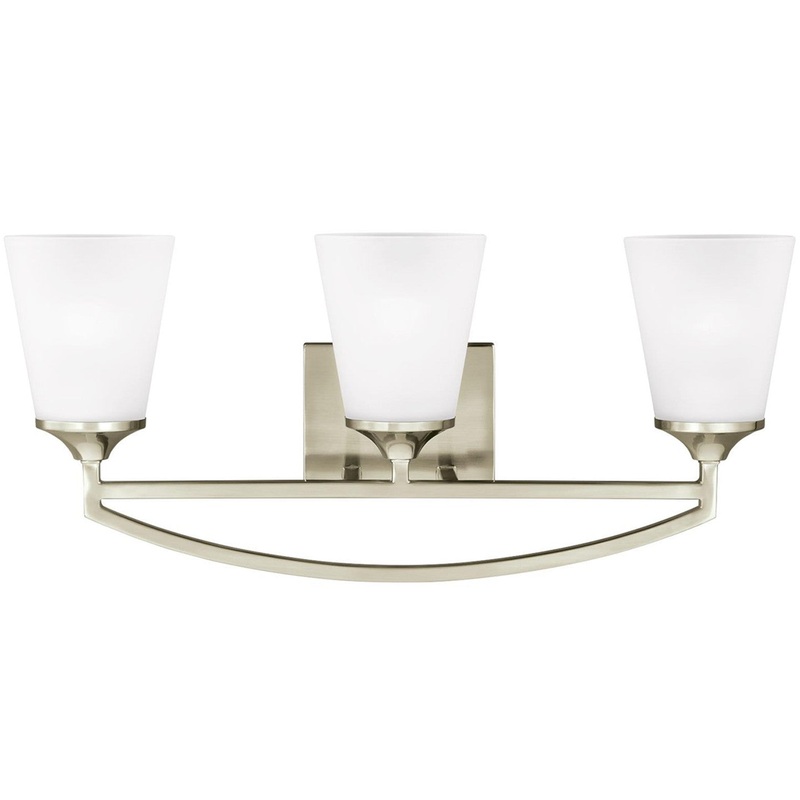 Generation Lighting 4424503-962 Hanford Three Light Wall / Bath, Brushed Nickel