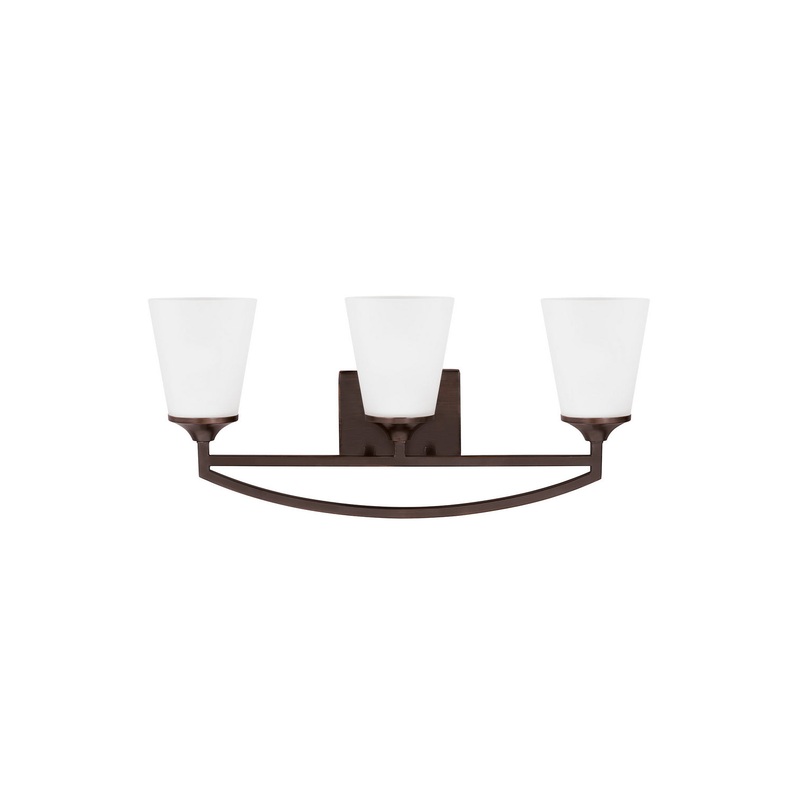 Generation Lighting 4424503EN3-710 Hanford Three Light Wall / Bath, Bronze