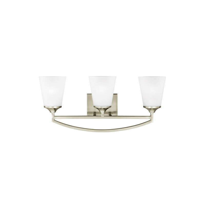 Generation Lighting 4424503EN3-962 Hanford Three Light Wall / Bath, Brushed Nickel