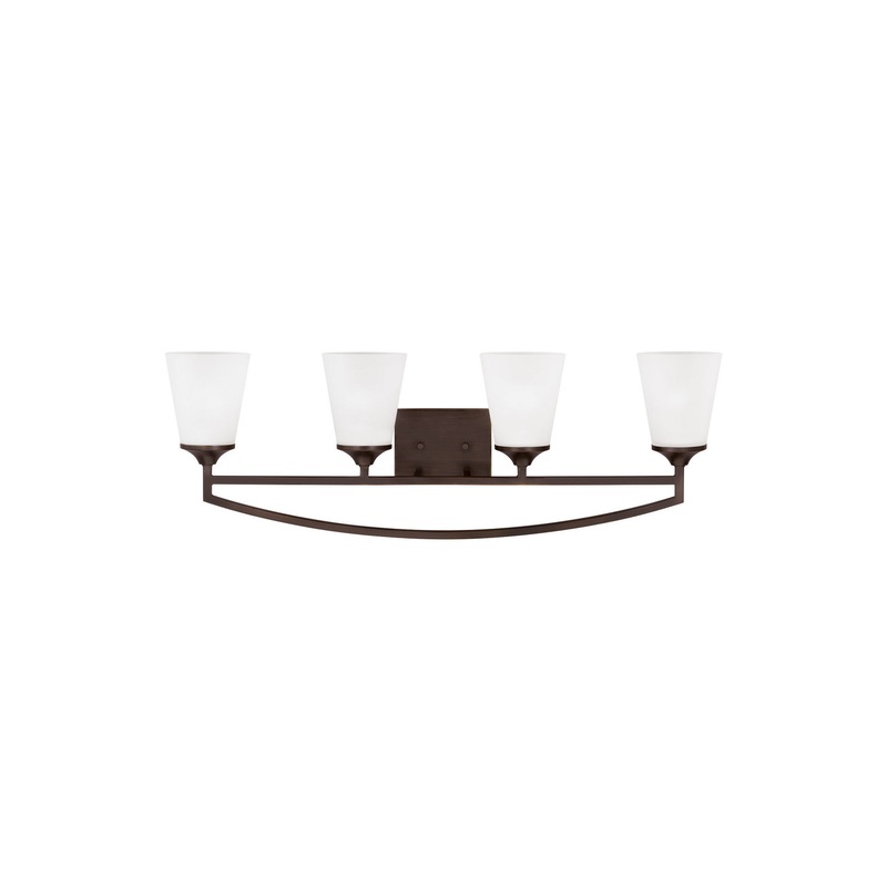Generation Lighting 4424504EN3-710 Hanford Four Light Wall / Bath, Bronze