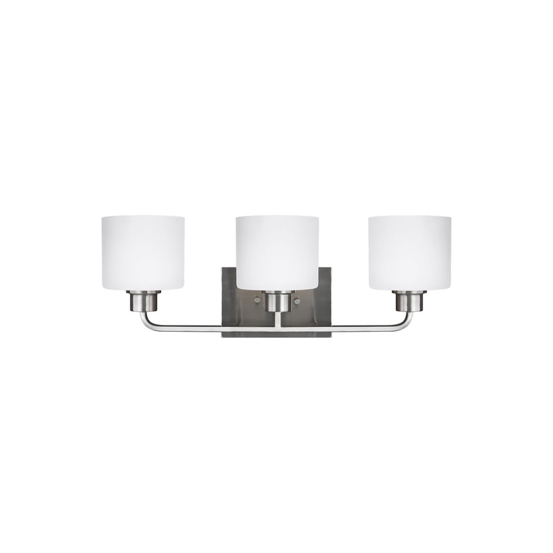 Generation Lighting 4428803-962 Canfield Three Light Wall / Bath, Brushed Nickel