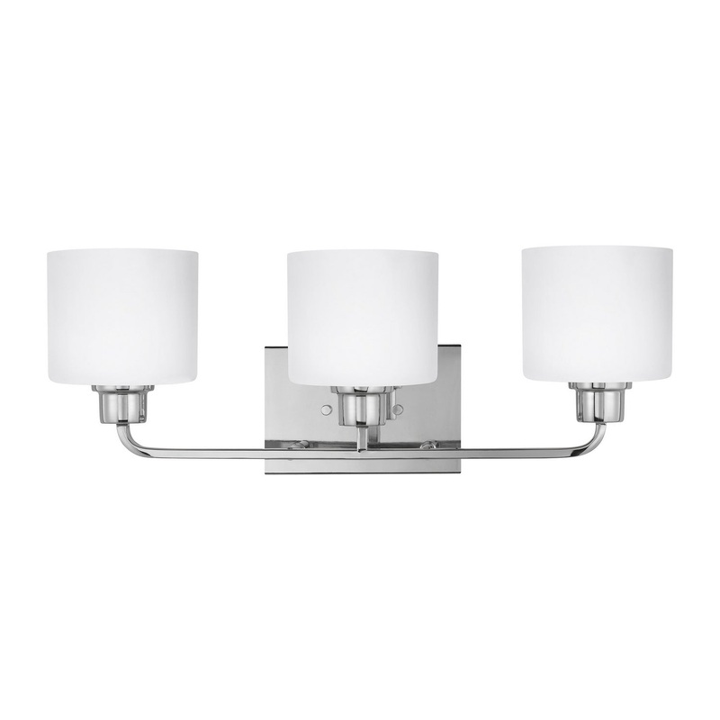 Generation Lighting 4428803EN3-05 Canfield Three Light Wall / Bath, Chrome