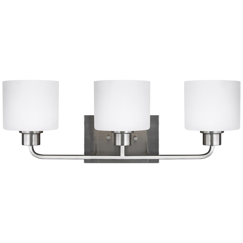 Generation Lighting 4428803EN3-962 Canfield Three Light Wall / Bath, Brushed Nickel