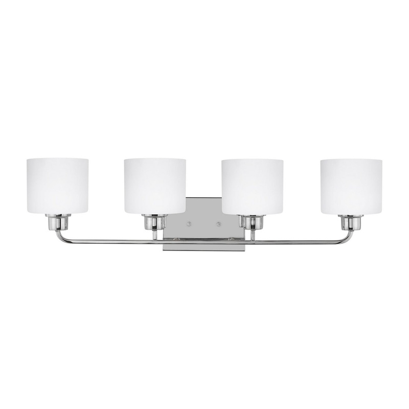 Generation Lighting 4428804-05 Canfield Four Light Wall / Bath, Chrome