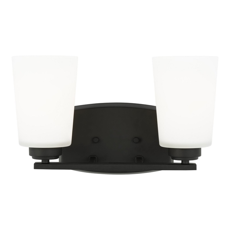 Generation Lighting 4428902-112 Franport Two Light Wall / Bath, Midnight Black