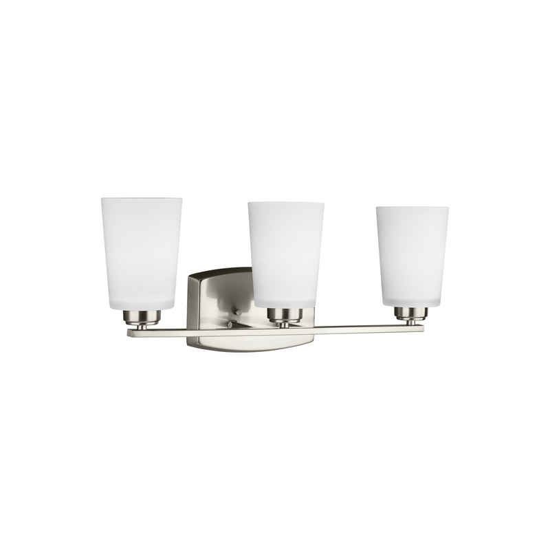 Generation Lighting 4428903-962 Franport Three Light Wall / Bath, Brushed Nickel