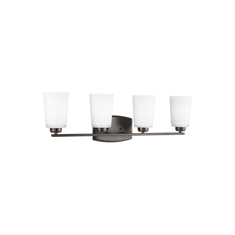 Generation Lighting 4428904-710 Franport Four Light Wall / Bath, Bronze