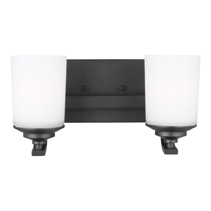 Generation Lighting 4430702-112 Kemal Two Light Wall / Bath, Midnight Black
