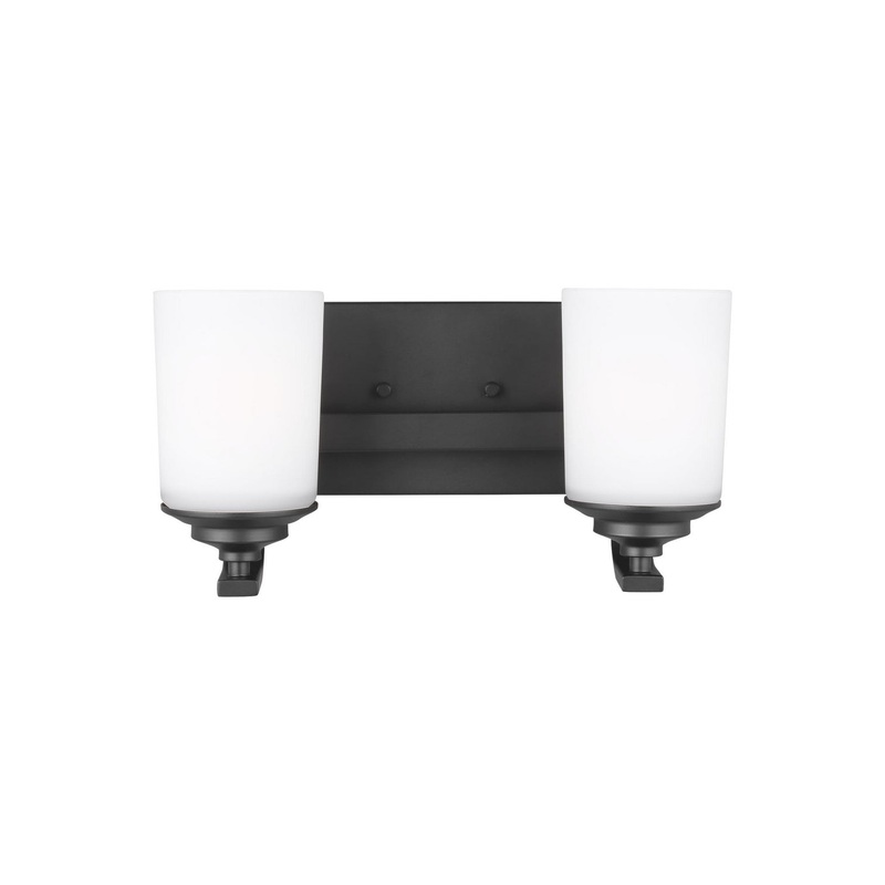 Generation Lighting 4430702EN3-112 Kemal Two Light Wall / Bath, Midnight Black