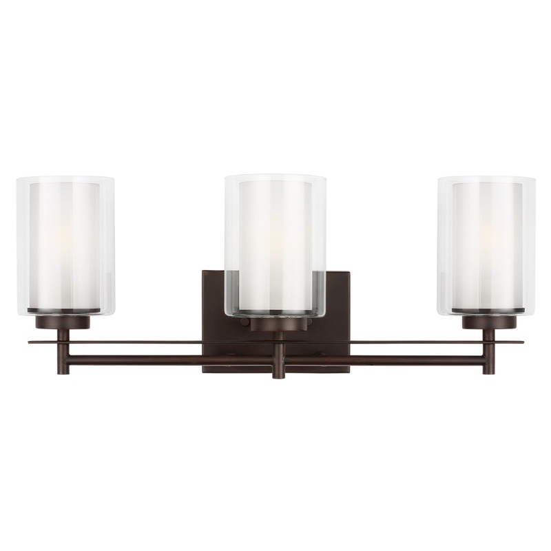 Generation Lighting 4437303-710 Elmwood Park Three Light Wall / Bath, Bronze