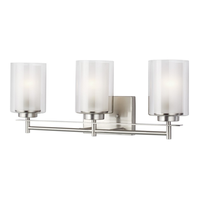 Generation Lighting 4437303-962 Elmwood Park Three Light Wall / Bath, Brushed Nickel