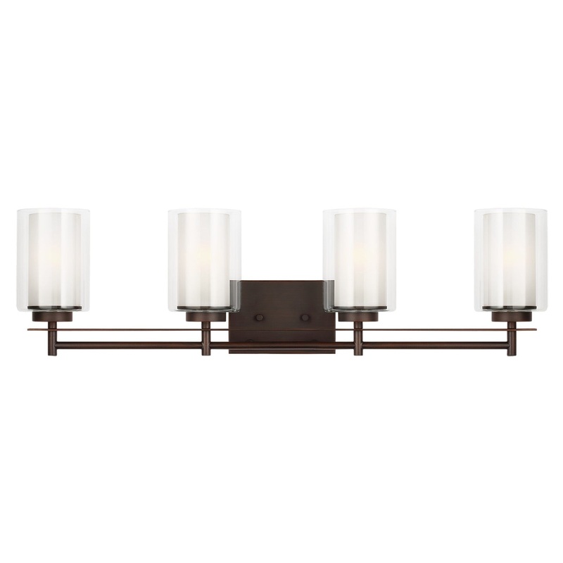 Generation Lighting 4437304-710 Elmwood Park Four Light Wall/ Bath, Bronze
