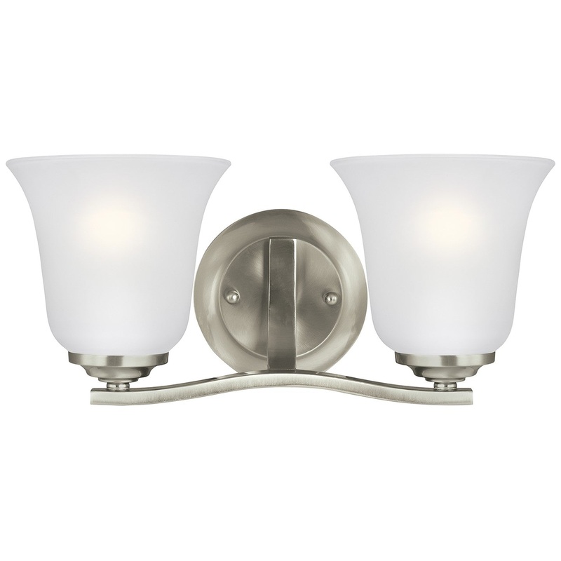 Generation Lighting 4439002-962 Emmons Two Light Wall / Bath, Brushed Nickel