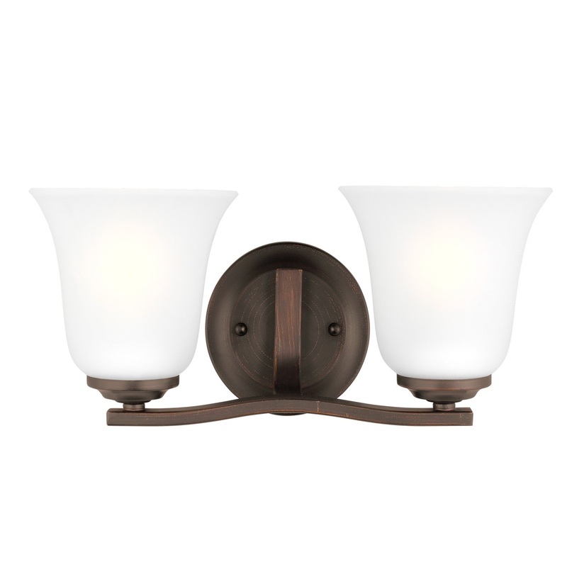 Generation Lighting 4439002EN3-710 Emmons Two Light Wall / Bath, Bronze