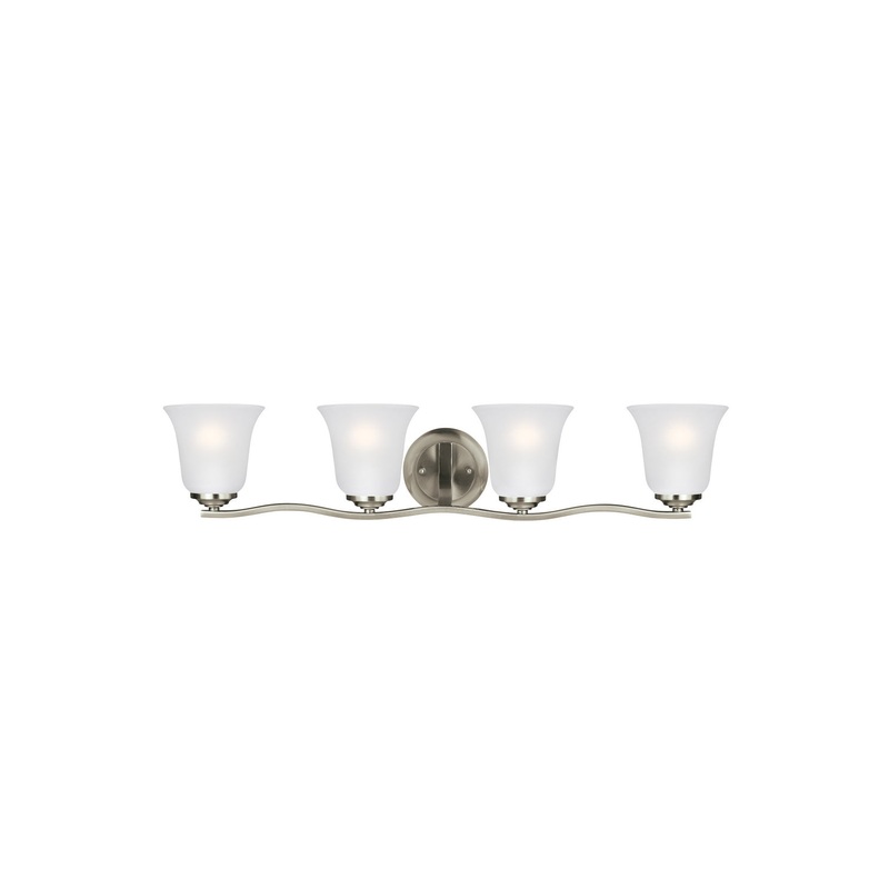 Generation Lighting 4439004-962 Emmons Four Light Wall / Bath, Brushed Nickel