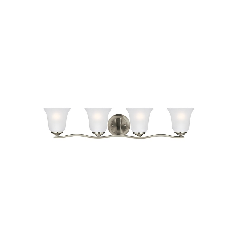 Generation Lighting 4439004EN3-962 Emmons Four Light Wall / Bath, Brushed Nickel