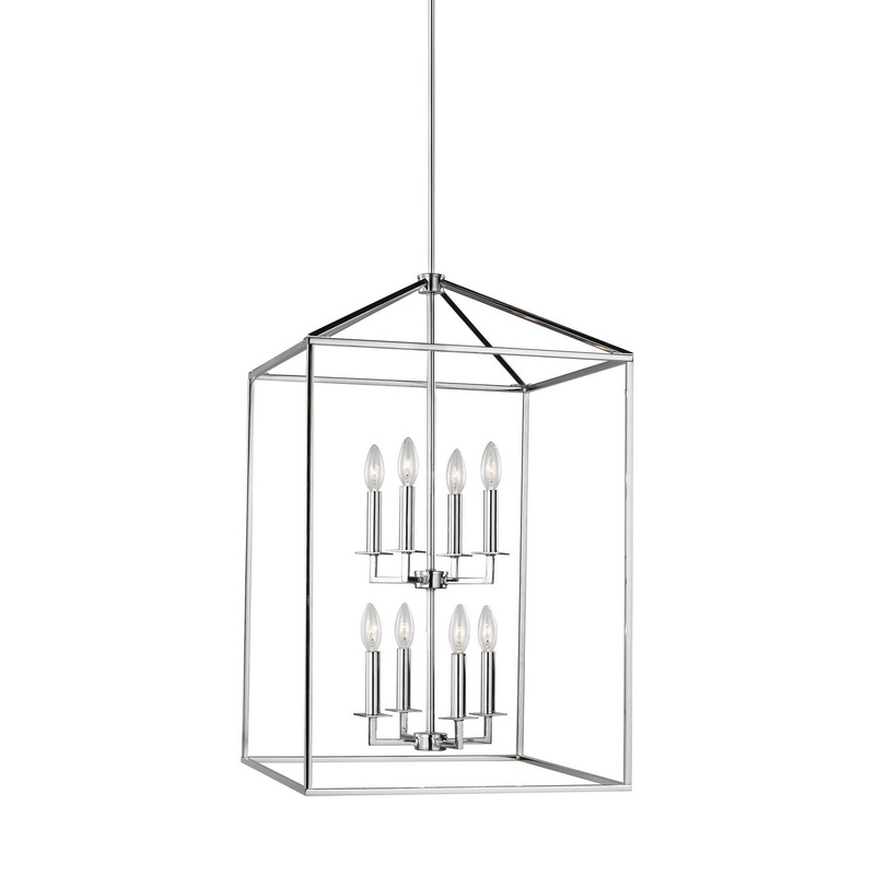 Generation Lighting 5115008EN-05 Perryton Eight Light Hall / Foyer, Chrome