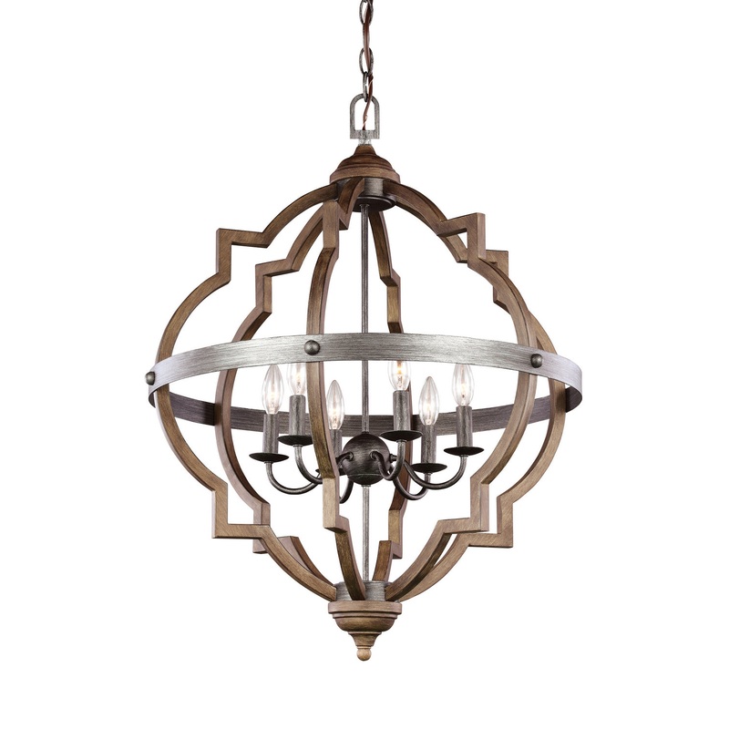 Generation Lighting 5124906EN-846 Socorro Six Light Hall / Foyer, Stardust (Discontinued)