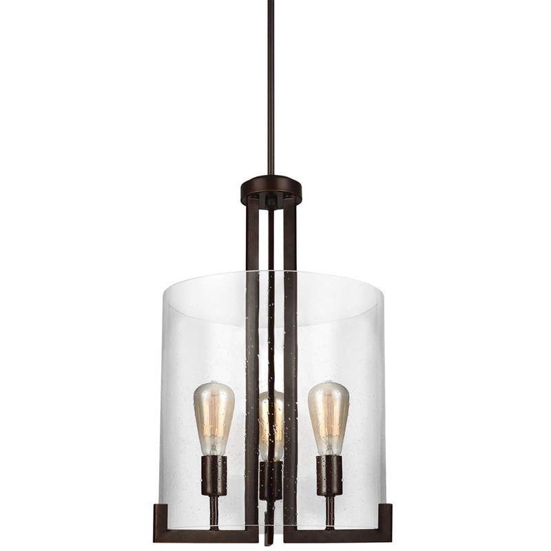 Generation Lighting 5126003-710 Dawes Three Light Hall / Foyer Pendant, Bronze