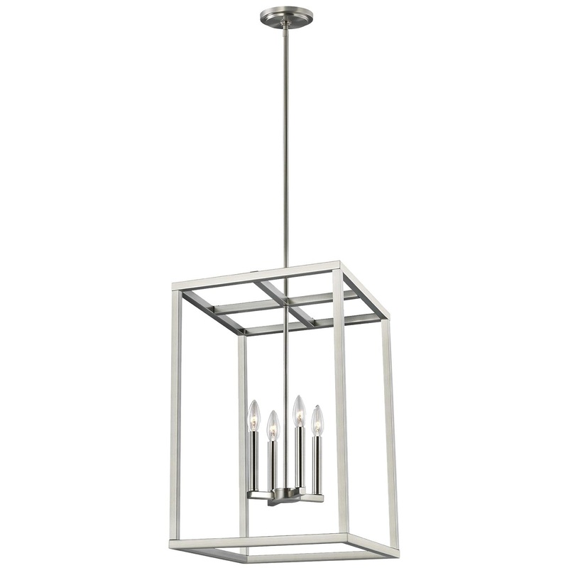 Generation Lighting 5134504EN-962 Moffet Street Four Light Hall / Foyer, Brushed Nickel