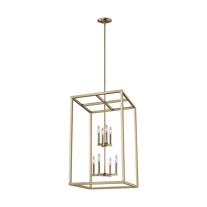 Generation Lighting 5134508EN-848 Moffet Street Eight Light Hall / Foyer, Satin Brass