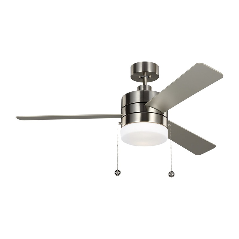 Generation Lighting 3SY52BSD Syrus 52"Ceiling Fan, Brushed Steel