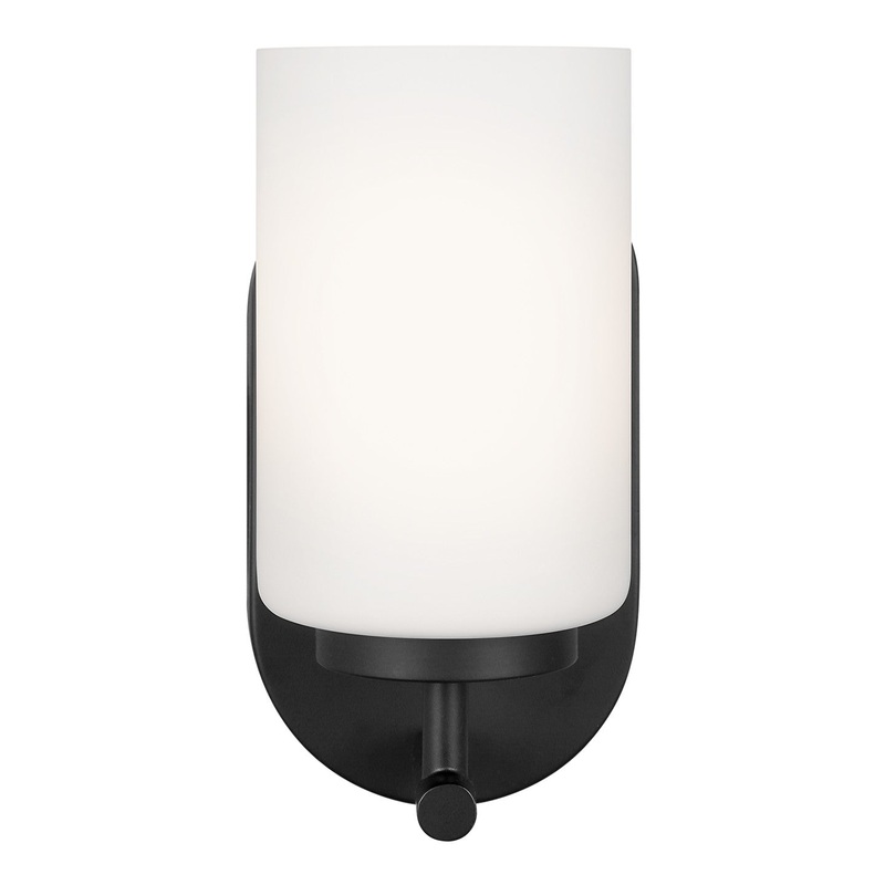 Generation Lighting 41160EN3-112 Oslo One Light Wall / Bath Sconce, Midnight Black