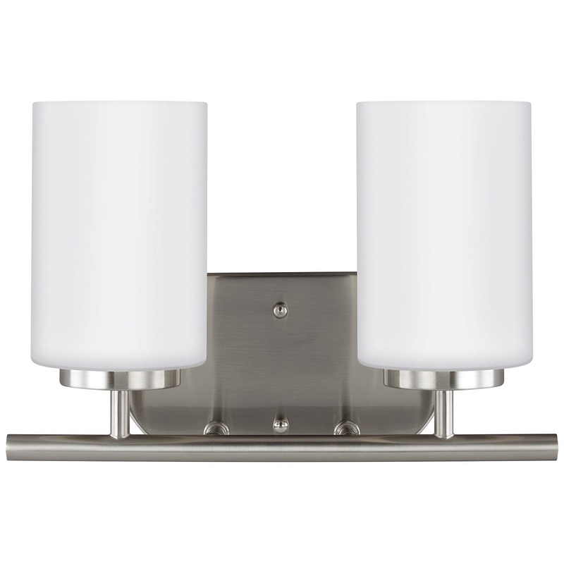 Generation Lighting 41161EN3-962 Oslo Two Light Wall / Bath, Brushed Nickel