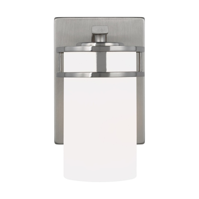 Generation Lighting 4121601-962 Robie One Light Wall / Bath Sconce, Brushed Nickel