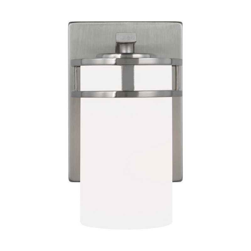 Generation Lighting 4121601EN3-962 Robie One Light Wall / Bath Sconce, Brushed Nickel