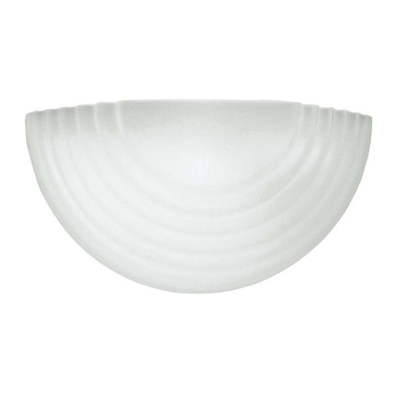 Generation Lighting 4123-15 Stepped Glass One Light Wall / Bath Sconce, White