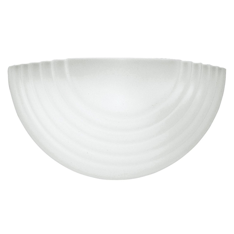 Generation Lighting 4123EN3-15 Stepped Glass One Light Wall / Bath Sconce, White