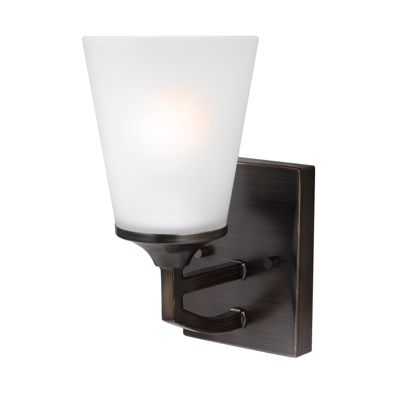 Generation Lighting 4124501-710 Hanford One Light Wall / Bath Sconce, Bronze