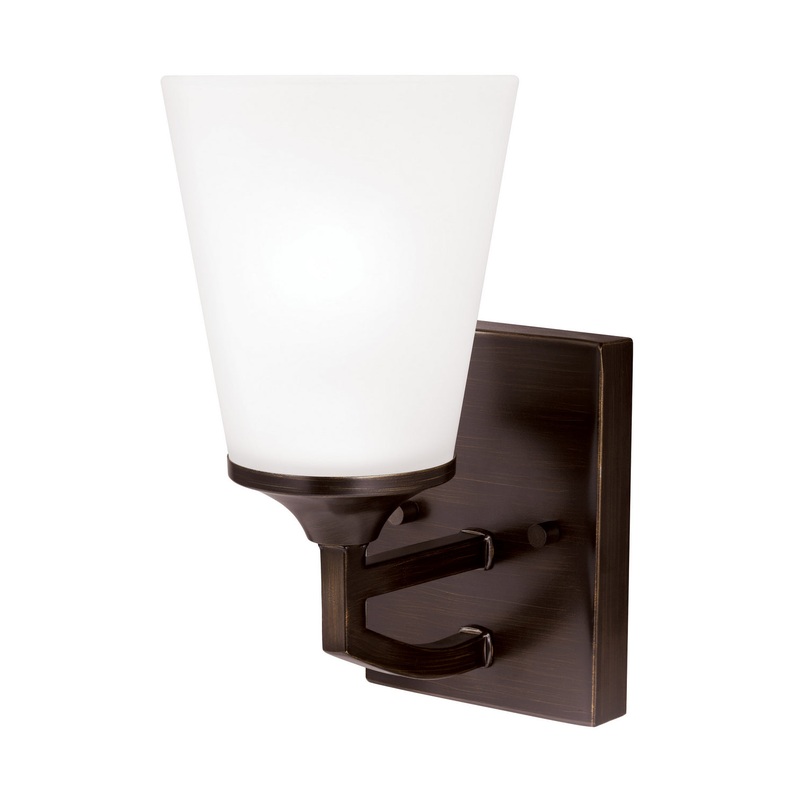 Generation Lighting 4124501EN3-710 Hanford One Light Wall / Bath Sconce, Bronze