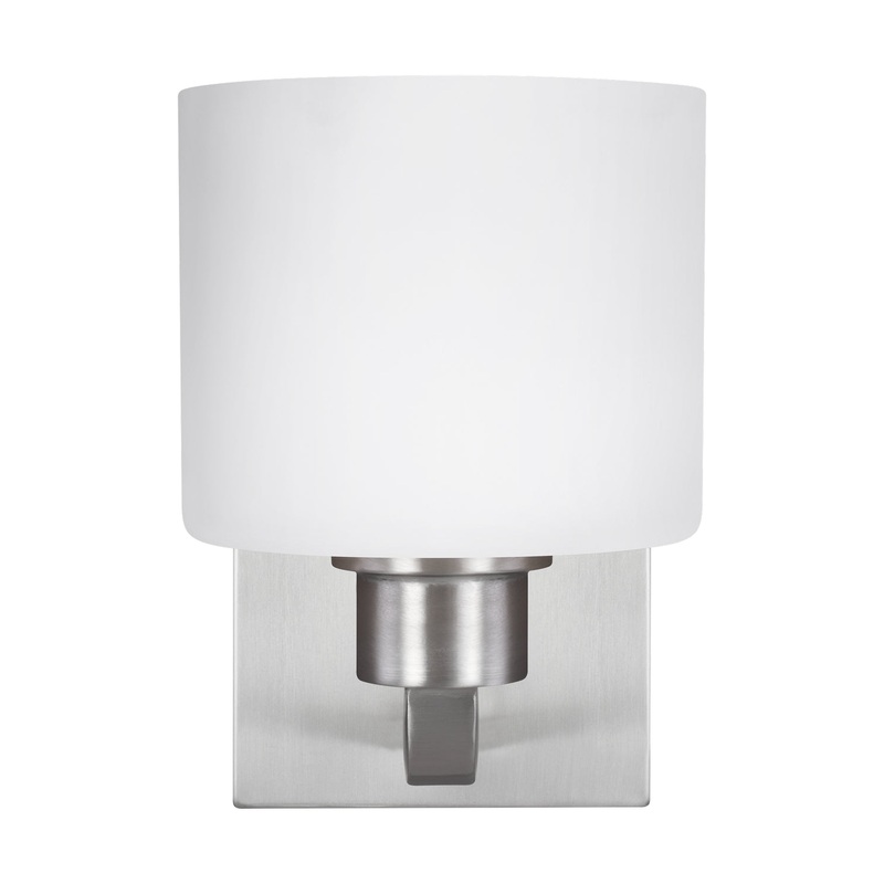 Generation Lighting 4128801-962 Canfield One Light Wall / Bath Sconce, Brushed Nickel