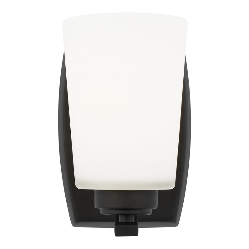 Generation Lighting 4128901-112 Franport One Light Wall / Bath Sconce, Midnight Black
