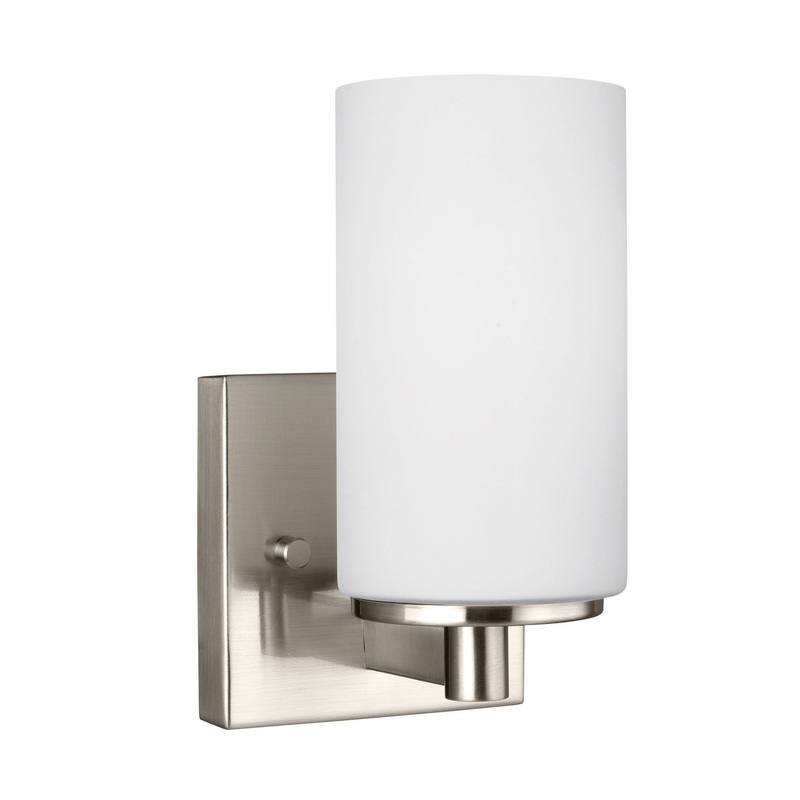 Generation Lighting 4139101EN3-962 Hettinger One Light Wall / Bath Sconce, Brushed Nickel