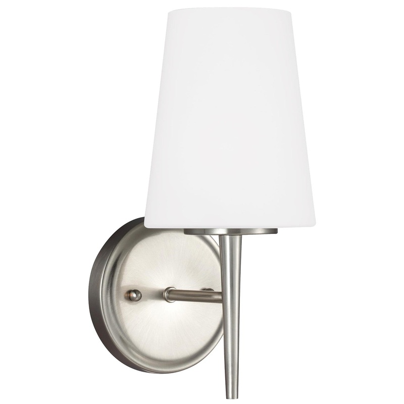 Generation Lighting 4140401-962 Driscoll One Light Wall / Bath Sconce, Brushed Nickel