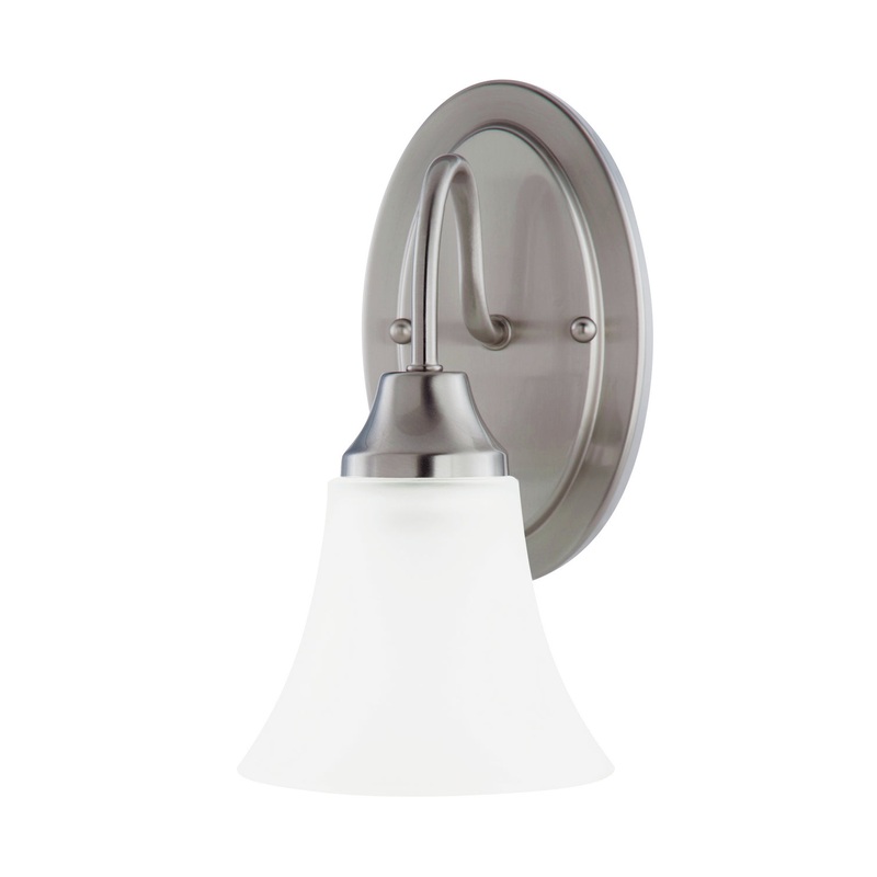 Generation Lighting 41806-962 Holman One Light Wall / Bath Sconce, Brushed Nickel