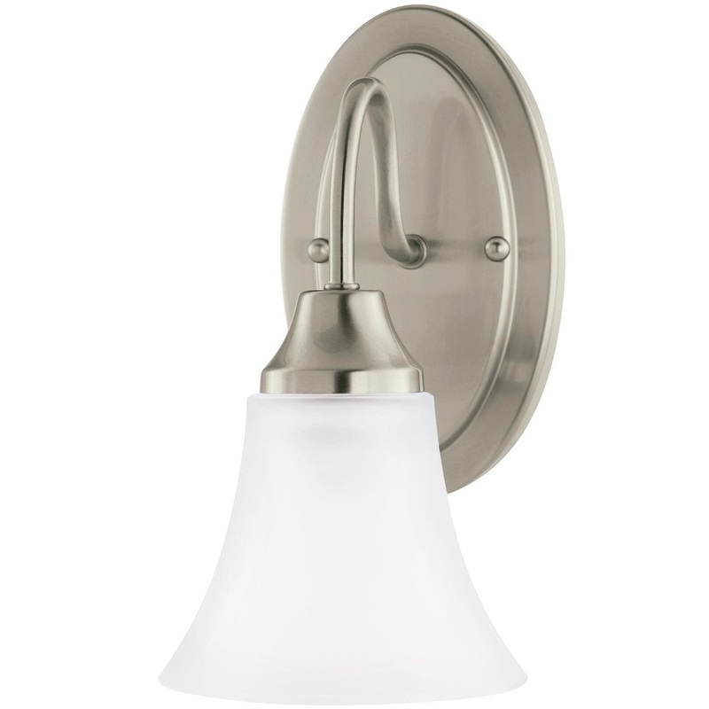 Generation Lighting 41806EN3-962 Holman One Light Wall / Bath Sconce, Brushed Nickel
