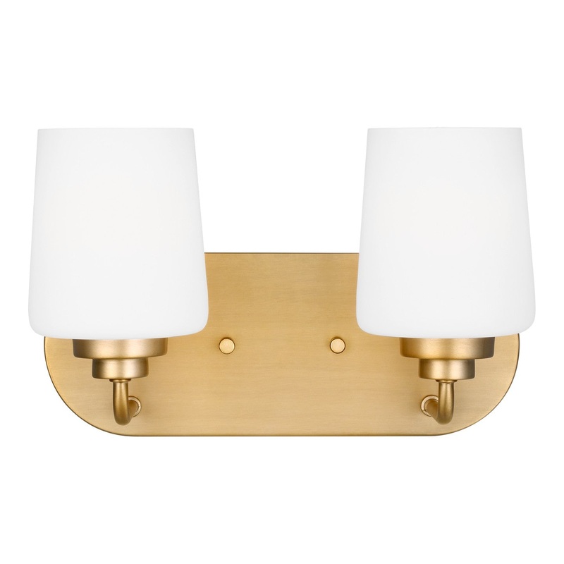 Generation Lighting 4402802-848 Windom Two Light Wall / Bath, Satin Brass