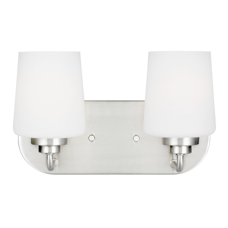 Generation Lighting 4402802-962 Windom Two Light Wall / Bath, Brushed Nickel