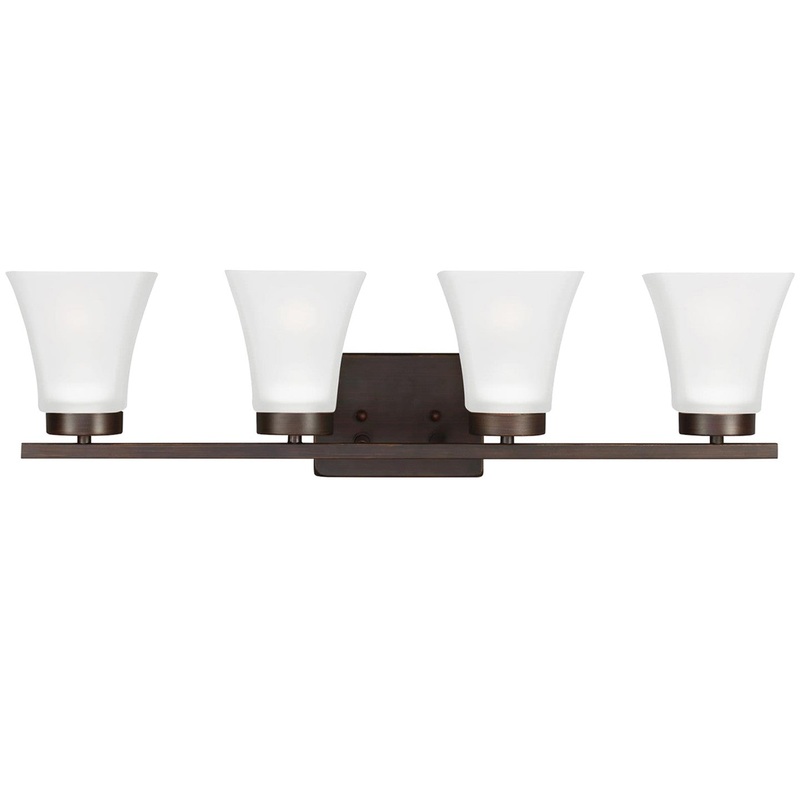 Generation Lighting 4411604EN3-710 Bayfield Four Light Wall / Bath, Bronze
