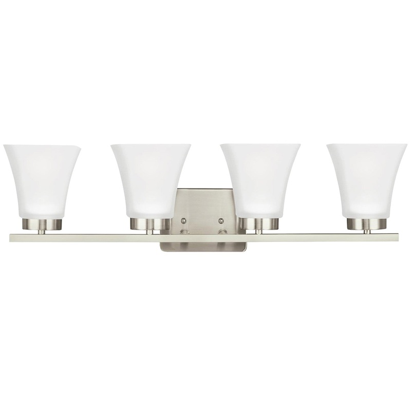 Generation Lighting 4411604EN3-962 Bayfield Four Light Wall / Bath, Brushed Nickel