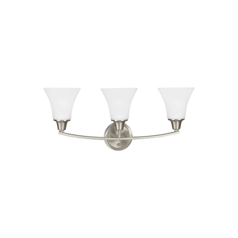 Generation Lighting 4413203-962 Metcalf Three Light Wall / Bath, Brushed Nickel