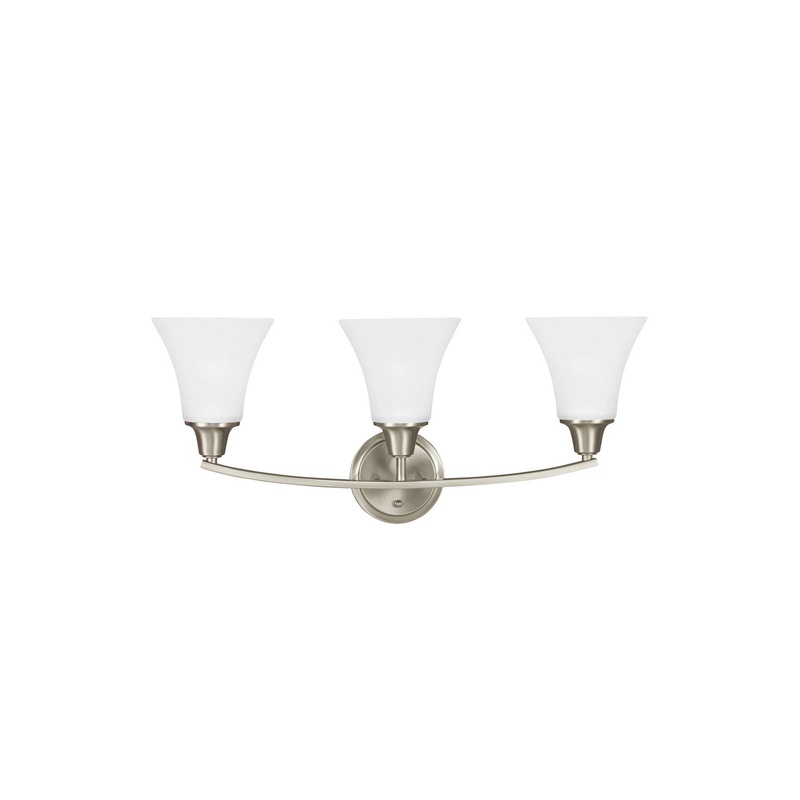 Generation Lighting 4413203EN3-962 Metcalf Three Light Wall / Bath, Brushed Nickel