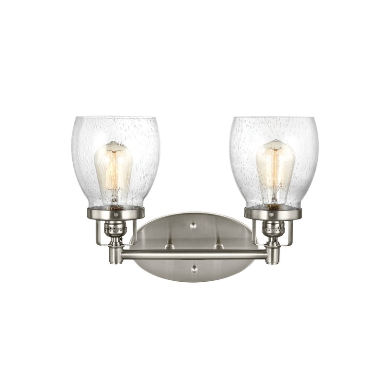 Generation Lighting 4414502-962 Belton Two Light Wall / Bath, Brushed Nickel