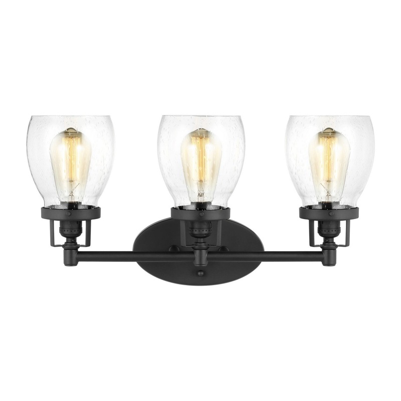 Generation Lighting 4414503-112 Belton Three Light Wall / Bath, Midnight Black